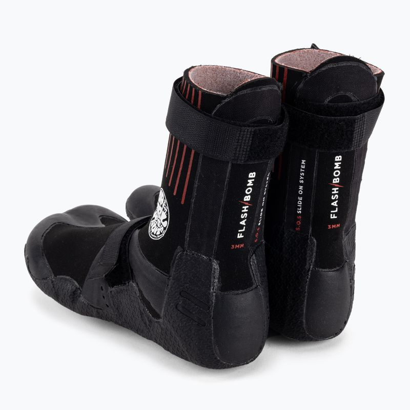 Rip Curl Flashbomb 3 mm scarpe in neoprene Hid.Split/Toe nero 3
