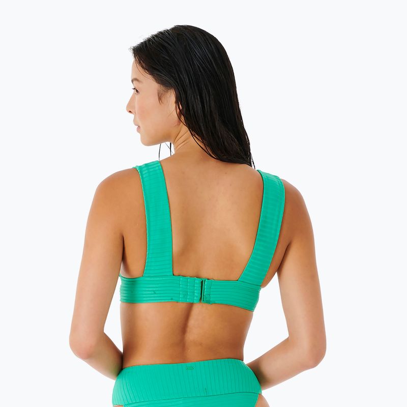 Top del costume da bagno Rip Curl Premium Surf Deep V verde 2