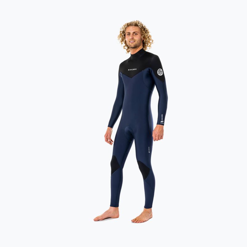 Muta Rip Curl Dawn Patrol 3/2 mm GB B/Zip navy da uomo