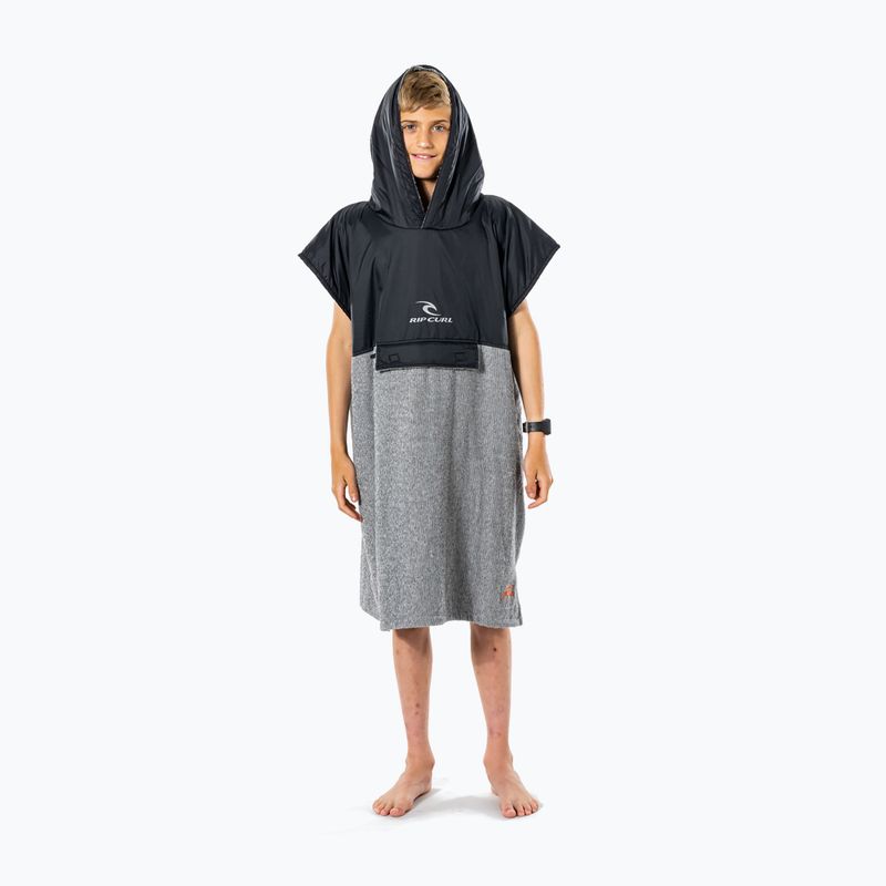 Poncho Rip Curl per bambini Anti-Series nero/grigio 8