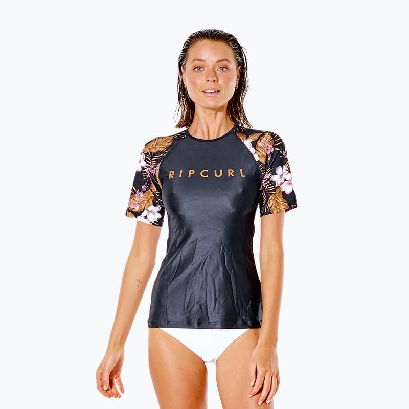 Camicia da bagno Rip Curl donna Playabella Relaxed nero/oro