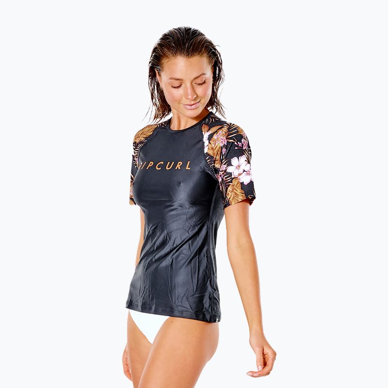 Camicia da bagno Rip Curl donna Playabella Relaxed nero/oro 2