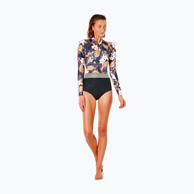 Rip Curl G Bomb 1 mm L/SL F/Zip donna nero/oro Swim Foam 4
