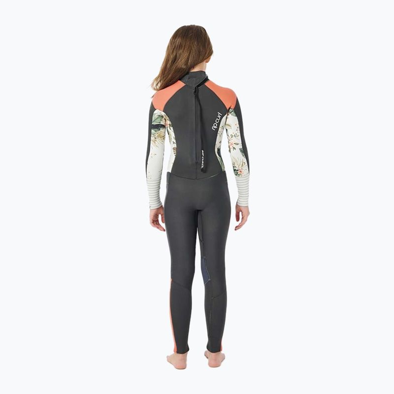 Rip Curl Dawn Patrol 3/2 mm ES B/Zip charcoal schiuma da nuoto per bambini 7