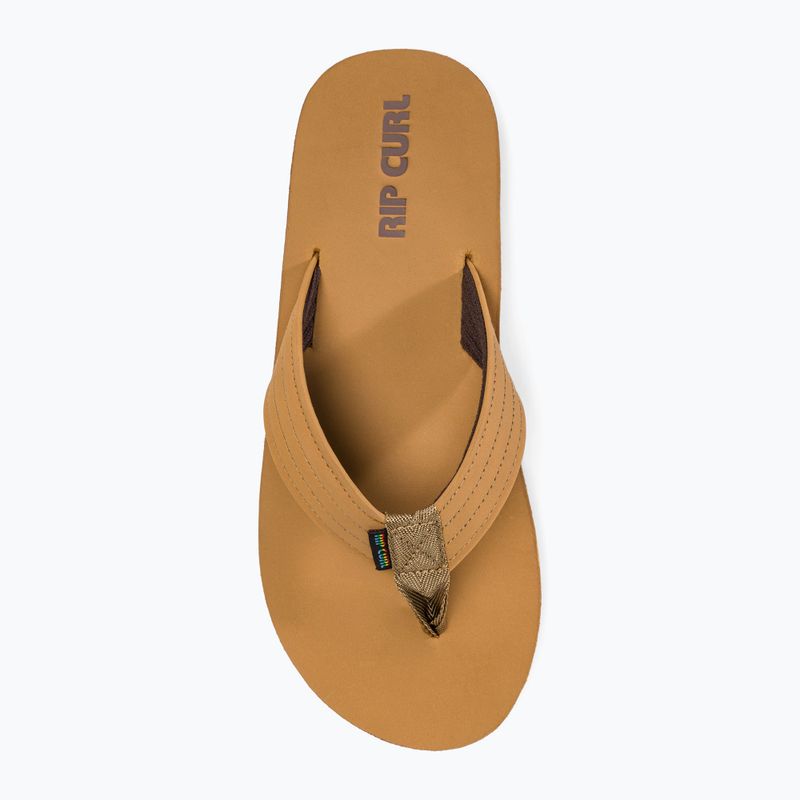 Infradito Rip Curl Revival Leather Open Toe da uomo, tan 5