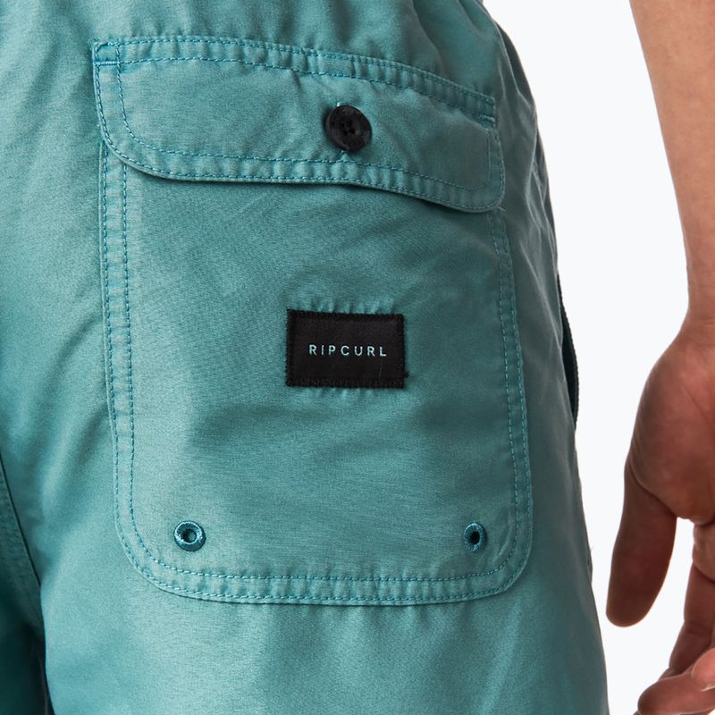 Pantaloncini da bagno Rip Curl Easy Living Volley verde scuro da uomo 4