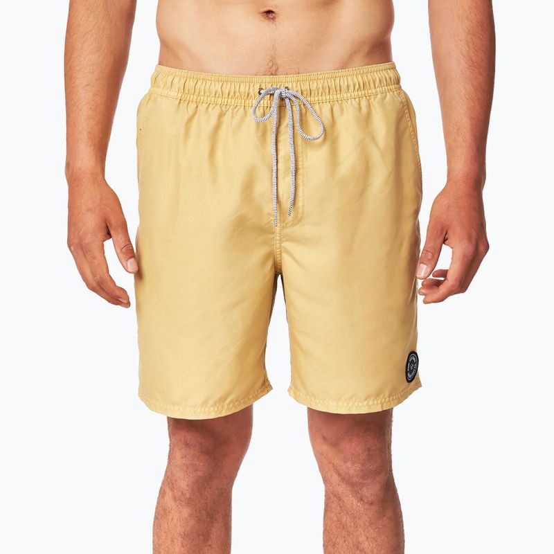 Pantaloncini da bagno Rip Curl Easy Living Volley da uomo, giallo vintage