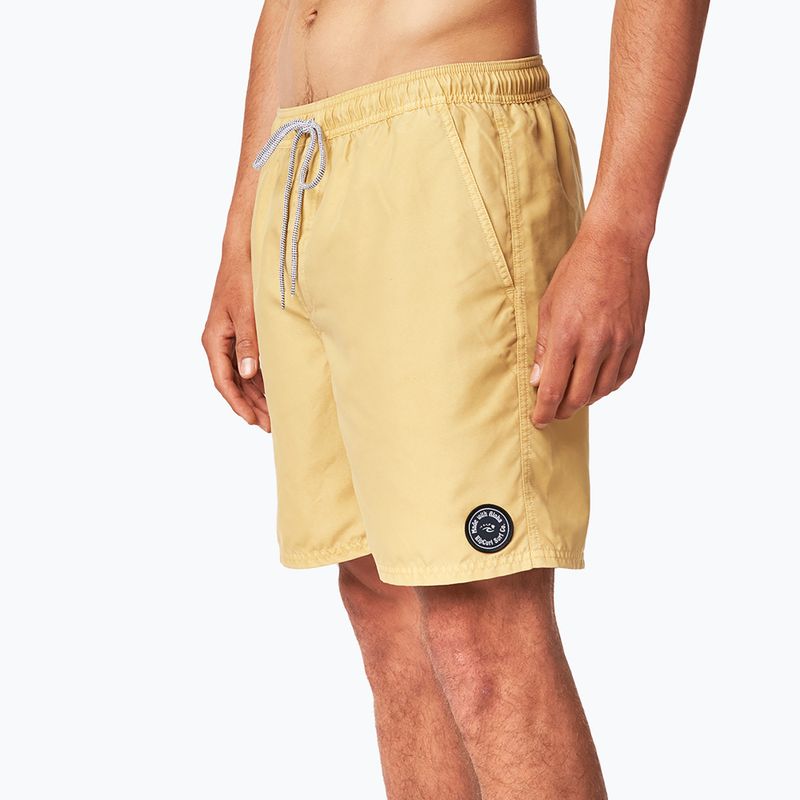 Pantaloncini da bagno Rip Curl Easy Living Volley da uomo, giallo vintage 2