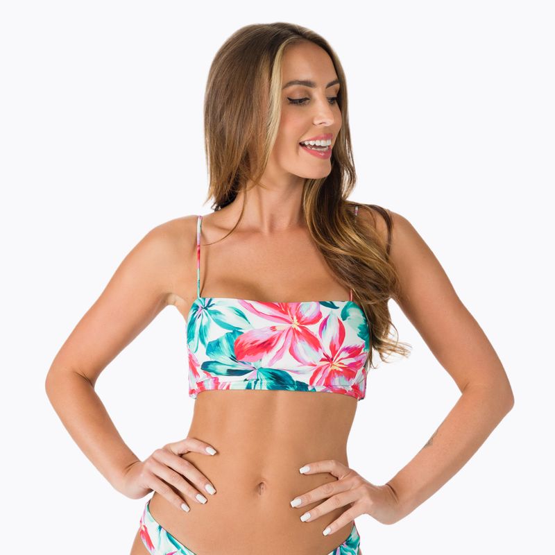 Rip Curl Bliss Bloom Geo Bandeau Revo Bikini top bianco ottico