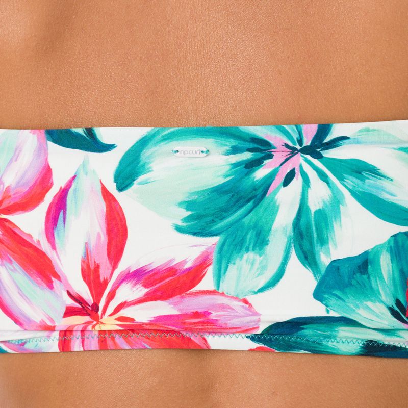 Rip Curl Bliss Bloom Geo Bandeau Revo Bikini top bianco ottico 5