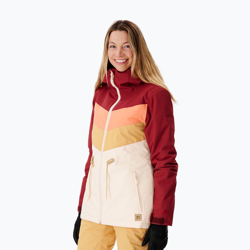 Giacca da snowboard donna Rip Curl Rider Betty rosso scuro 7