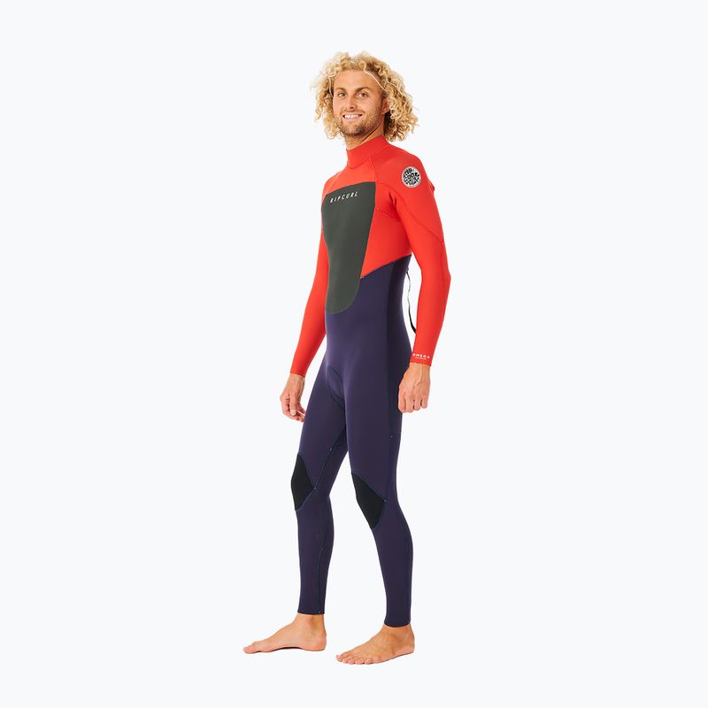 Muta da uomo Rip Curl Omega 4/3 mm GB B/Zip rosso 6