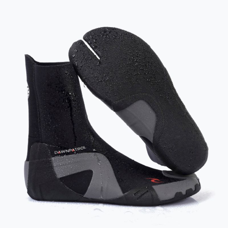 Rip Curl Omega 3 mm S/Toe nero stivali in neoprene 9