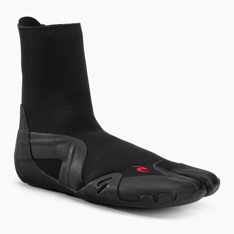 Rip Curl Omega 3 mm S/Toe nero stivali in neoprene