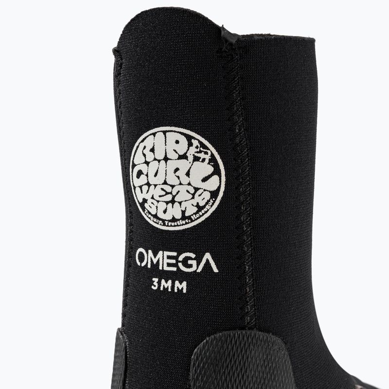 Rip Curl Omega 3 mm S/Toe nero stivali in neoprene 8