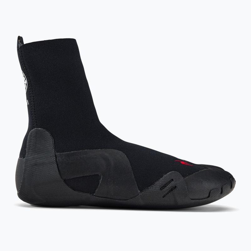 Rip Curl Omega 3 mm S/Toe Zip stivale in neoprene nero 2