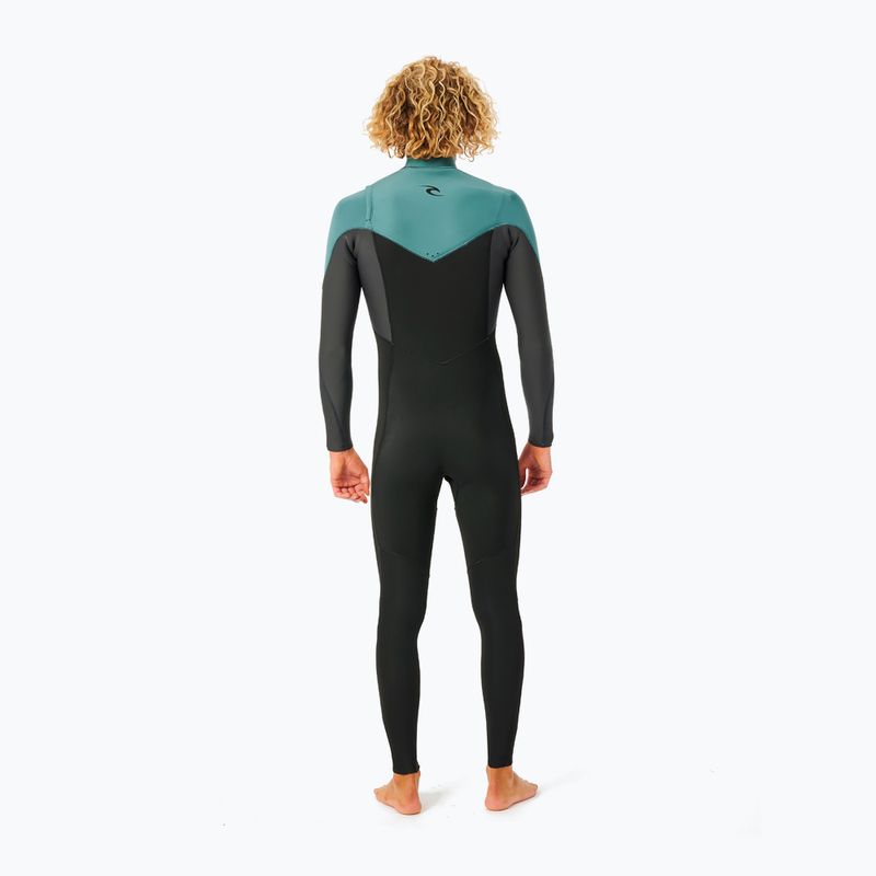 Muta da nuoto Rip Curl Dawn Patrol Perf C/Zip 4/3 mm GB verde scuro da uomo 2