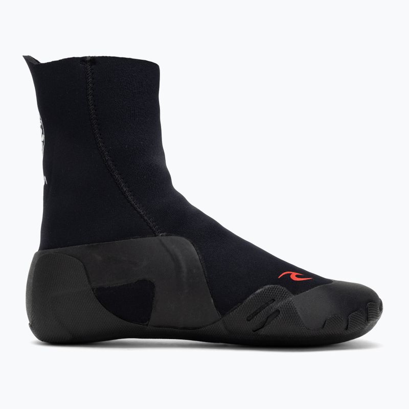 Rip Curl Omega 3mm punta tonda con zip stivale in neoprene nero 2
