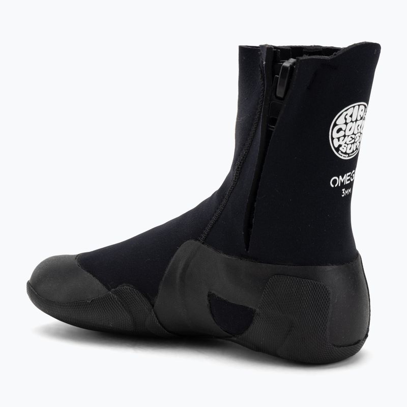 Rip Curl Omega 3mm punta tonda con zip stivale in neoprene nero 3