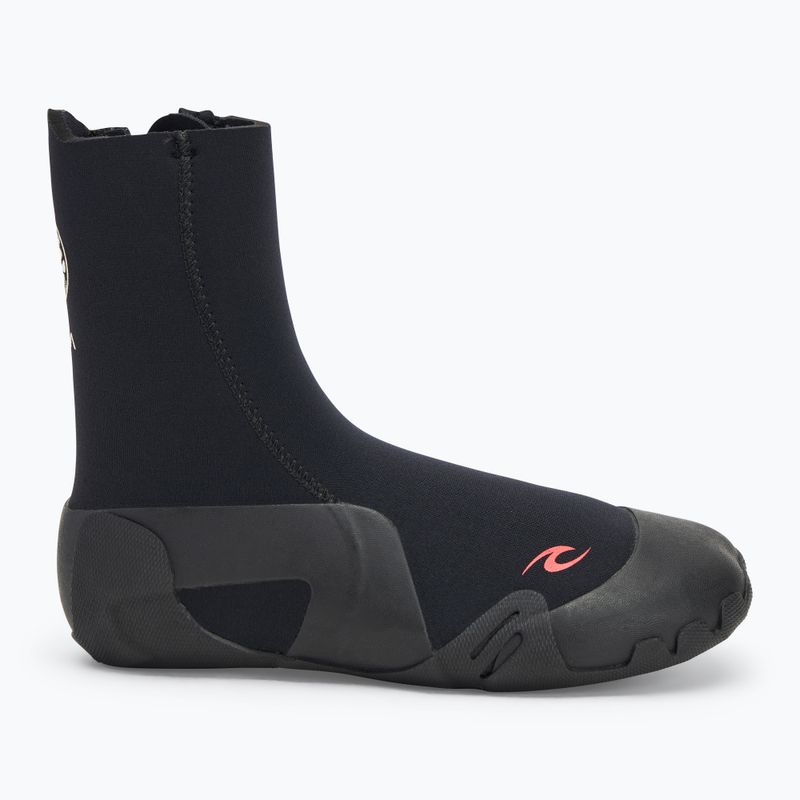 Rip Curl Omega 5mm Round Toe Zip scarpe da acqua nero 2