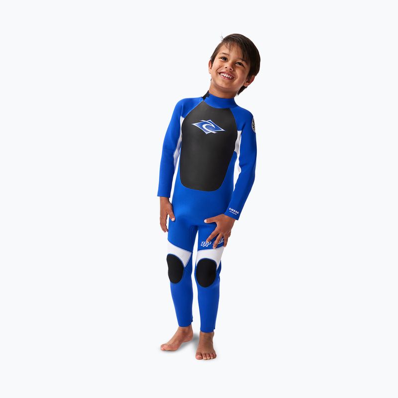 Rip Curl Groms Omega 4/3mm Back Zip blu schiuma da nuoto per bambini 3
