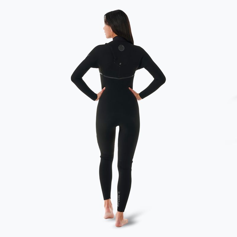 Rip Curl Ebomb 3/2 mm Zip Free donna nero 2