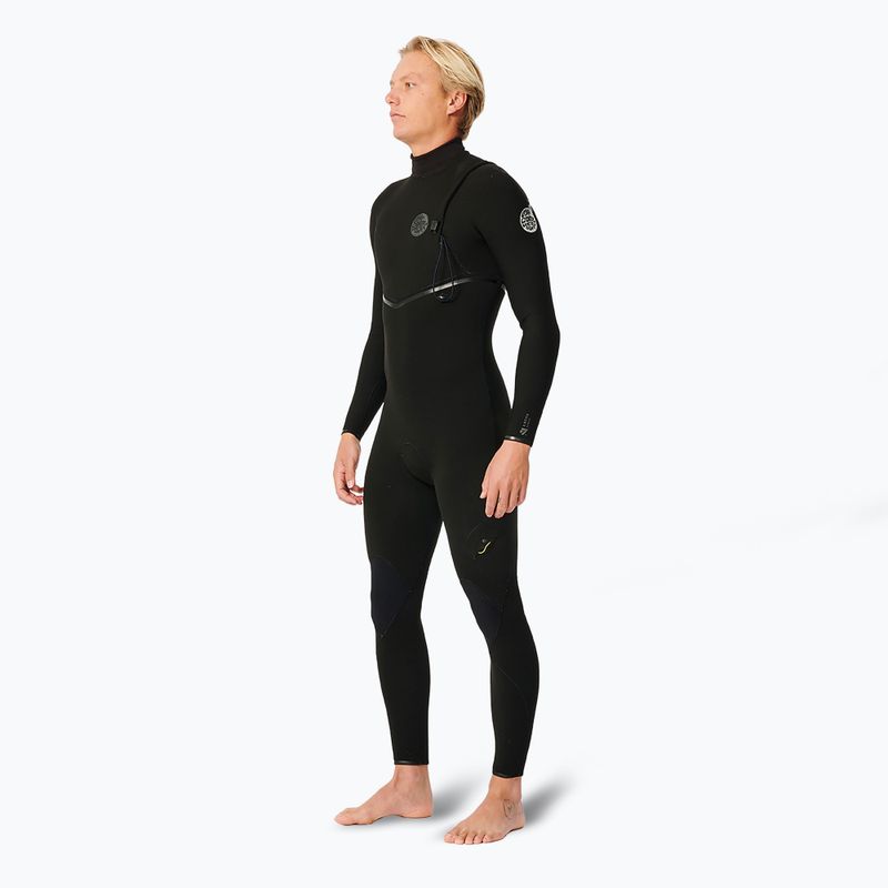 Uomo Rip Curl E Bomb 4/3 mm Zip Free Swim Foam Nero 3