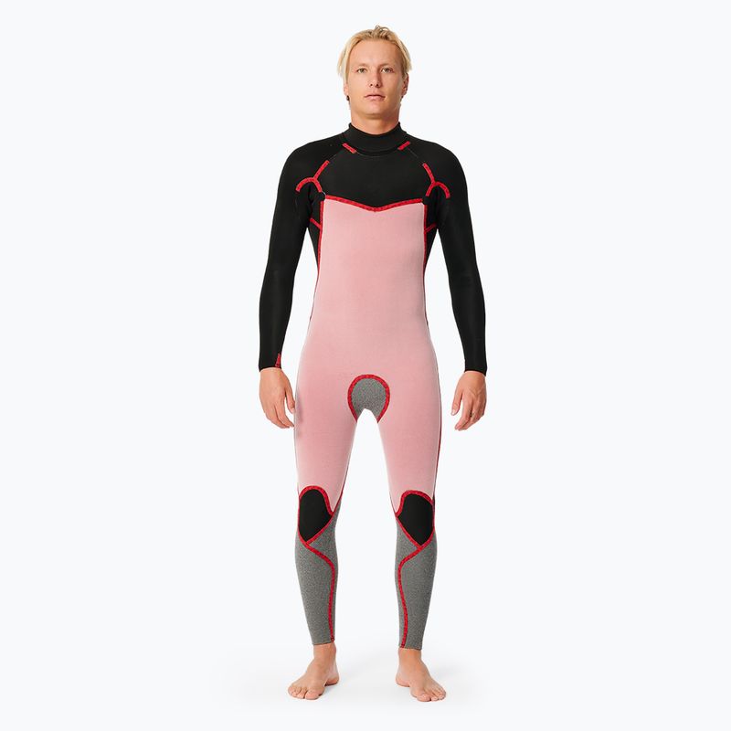 Muta Rip Curl D/Patrol 3/2 mm GB B/Zip Stmr nera da uomo 3