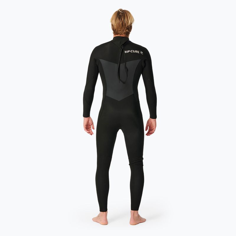 Muta Rip Curl D/Patrol 3/2 mm GB B/Zip Stmr nera da uomo 4