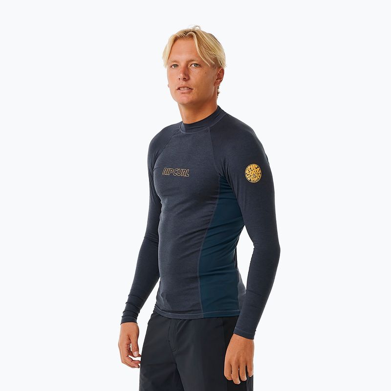 Rip Curl Dawn Patrol UPF Performance da uomo, manica lunga da nuoto in marino blu. 4
