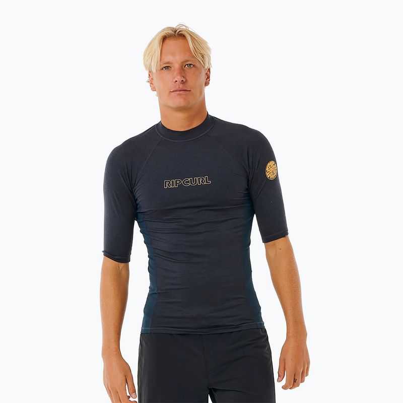 Rip Curl Dawn Patrol UPF Performance, camicia da bagno da uomo in marna marina