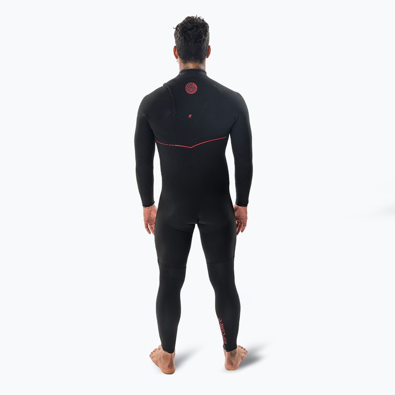 Rip Curl Flashbomb Fusion 4/3 mm Zip Free schiuma nuoto uomo nero 2