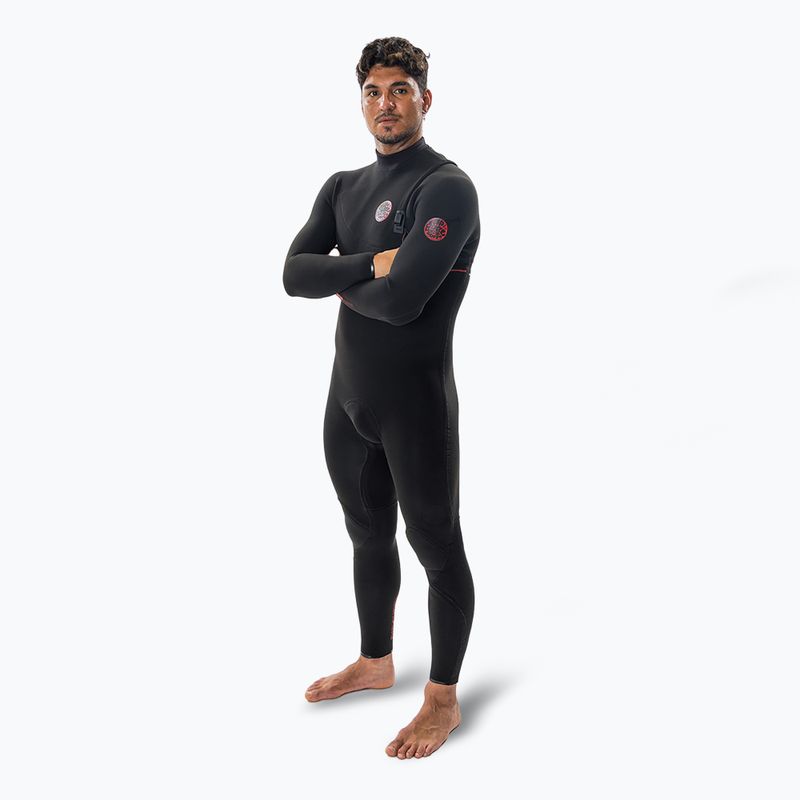 Rip Curl Flashbomb Fusion 4/3 mm Zip Free schiuma nuoto uomo nero 3