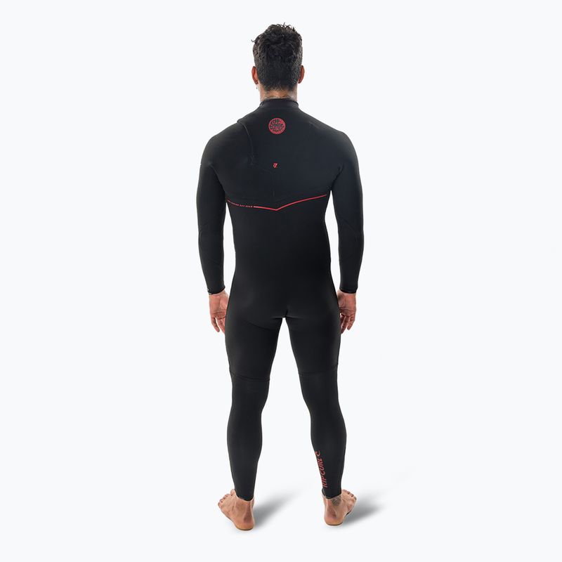 Uomo Rip Curl Flashbomb Fusion 3/2 mm Zip Free Swim Foam Nero 2