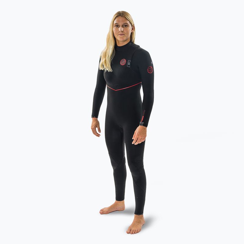 Rip Curl Flashbomb Fusion 3/2 mm Zip Free Swim Foam Donna Nero 3