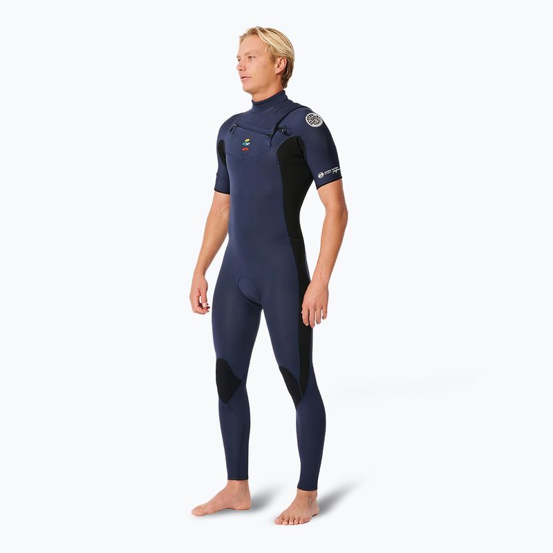 Rip Curl Dawn Patrol Performance 2/2 mm Chest Zip dark navy schiuma nuoto uomo 3