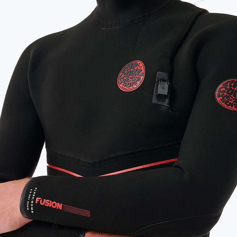 Muta da nuoto uomo Rip Curl Flashbomb Fusion 5/4mm Hooded Zip Free black 5