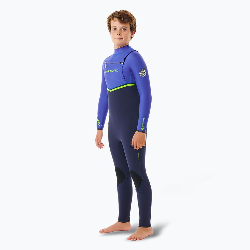 Rip Curl Flashbomb 4/3 mm Chest Zip wild berry schiuma da nuoto per bambini 3