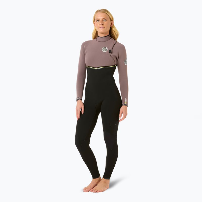 Muta Rip Curl Ebomb 3/2 mm Zip Free donna melanzana