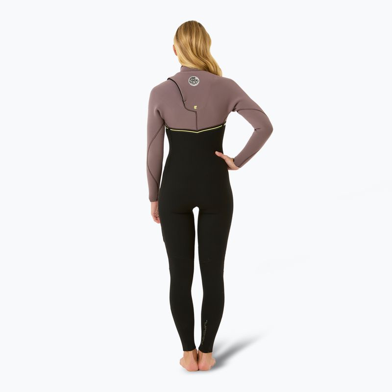 Muta Rip Curl Ebomb 3/2 mm Zip Free donna melanzana 2
