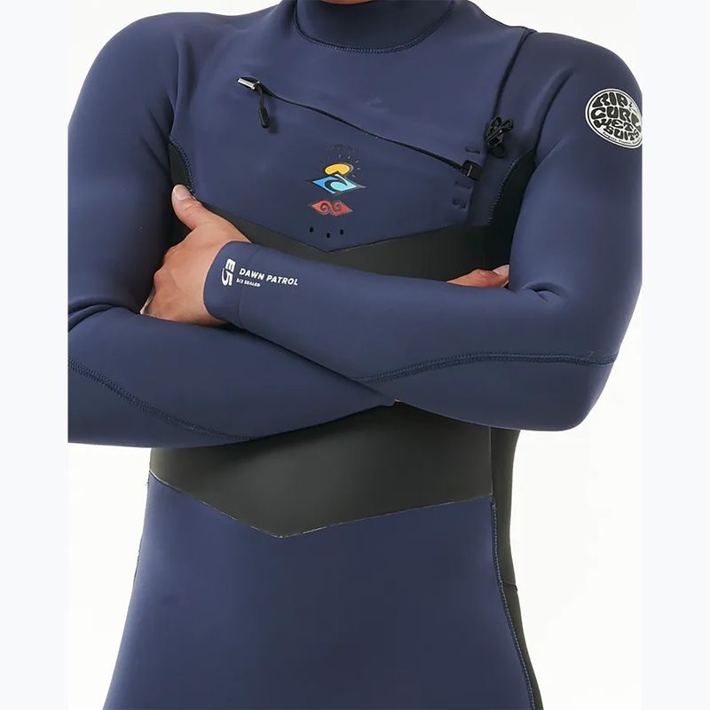 Rip Curl Dawn Patrol 5/3mm Chest Zip muta da nuoto da uomo, navy scuro 3