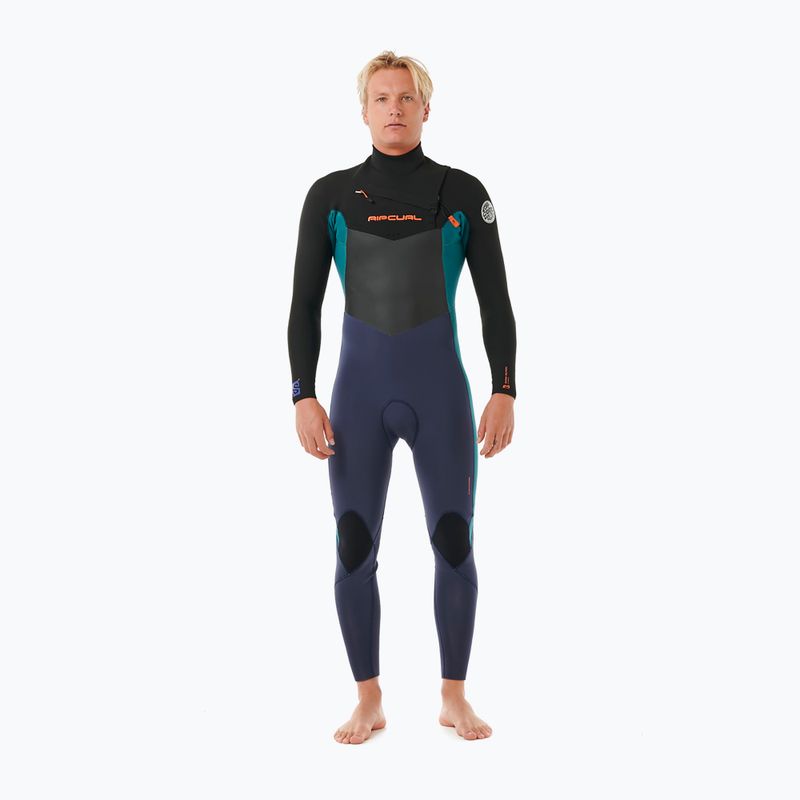 Rip Curl Dawn Patrol 4/3mm Chest Zip viola notte muta da uomo