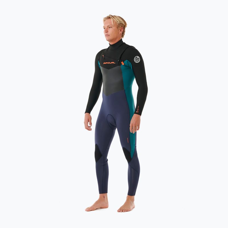 Rip Curl Dawn Patrol 4/3mm Chest Zip viola notte muta da uomo 3