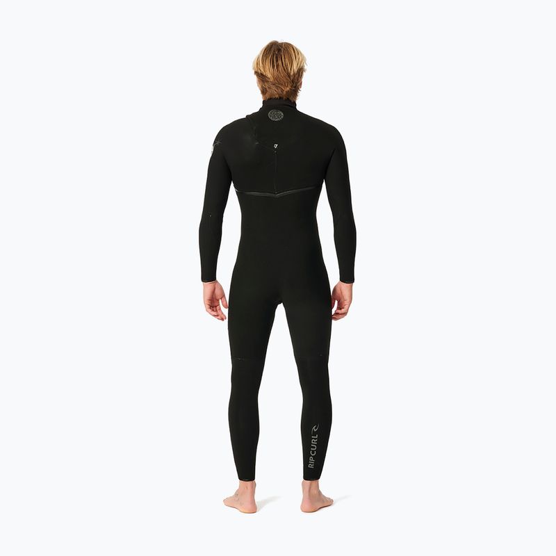 Uomo Rip Curl Dawn Patrol 4/3 mm Petto Zip Swim Foam Nero 2