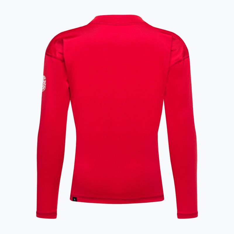 Gilet a manica lunga Rip Curl Corps Rash Vest rosso per il nuoto dei bambini 2