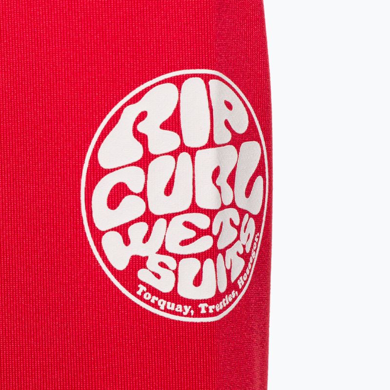 Gilet a manica lunga Rip Curl Corps Rash Vest rosso per il nuoto dei bambini 4