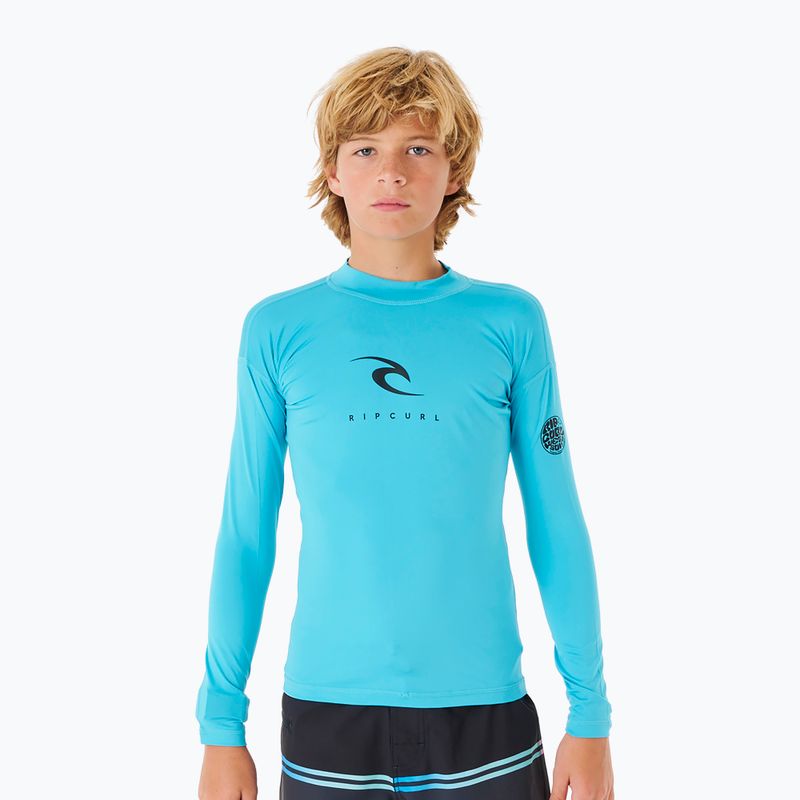 Rip Curl Corps Rash Vest manica lunga nuoto bambino blu