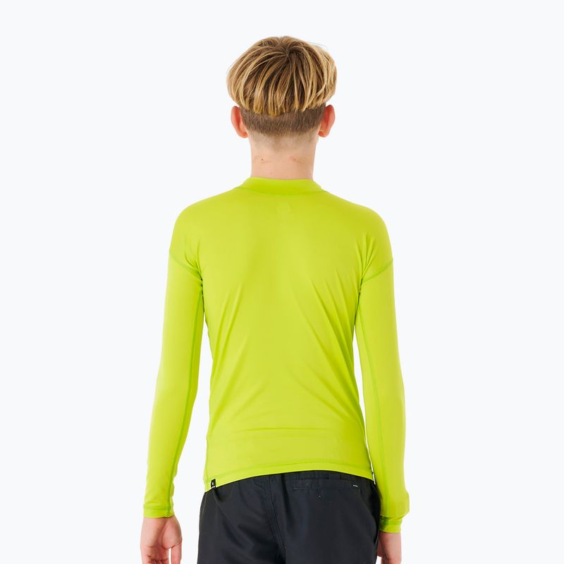 Rip Curl Corps Rash Vest bambino nuoto manica lunga lime 2