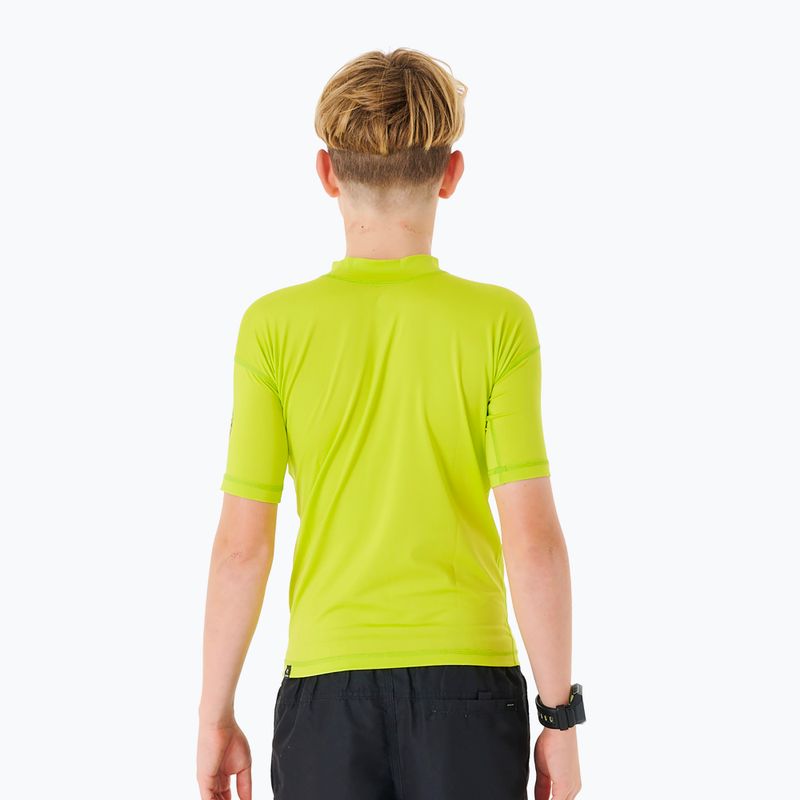 Rip Curl Corps Rash Vest lime maglia da bagno per bambini 2