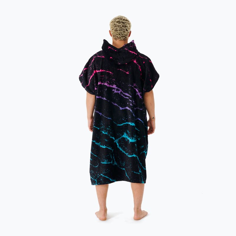 Poncho da uomo Rip Curl Combo Print nero/blu 2